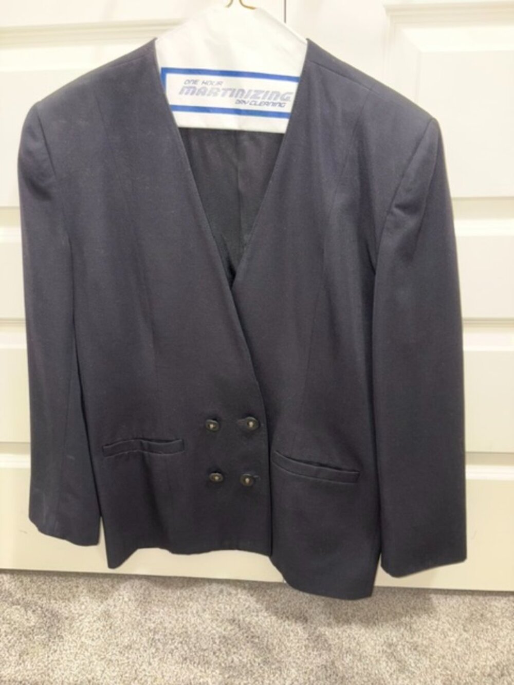 Classic Black Wook Jacket and Skirt Suit